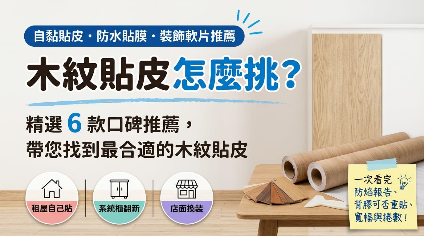 木紋貼皮推薦 6 款，自黏、防水與施工價格一次比
